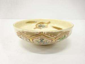 京焼　川添寿楽造　金彩色絵　四君子　茶碗